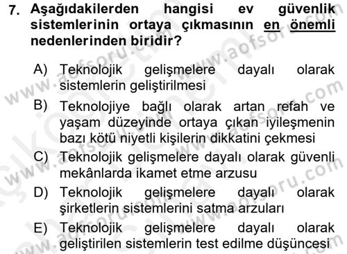 Ev Teknolojisi Dersi 2017 - 2018 Yılı (Final) Dönem Sonu Sınav Soruları 7. Soru