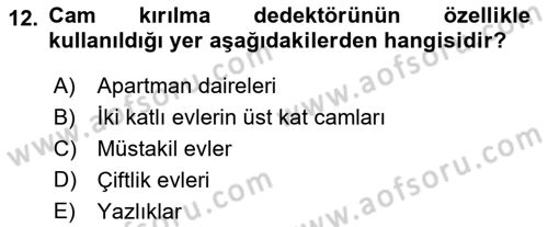Ev Teknolojisi Dersi 2018 - 2019 Yılı 3 Ders Sınav Soruları 12. Soru