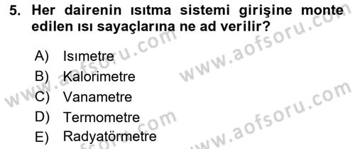 Ev Teknolojisi Dersi 2018 - 2019 Yılı 3 Ders Sınav Soruları 5. Soru
