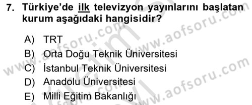 Ev Teknolojisi Dersi 2018 - 2019 Yılı 3 Ders Sınavı 7. Soru