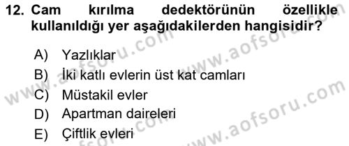 Ev Teknolojisi Dersi 2018 - 2019 Yılı Yaz Okulu Sınav Soruları 12. Soru