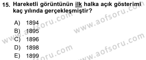 Ev Teknolojisi Dersi 2018 - 2019 Yılı Yaz Okulu Sınav Soruları 15. Soru