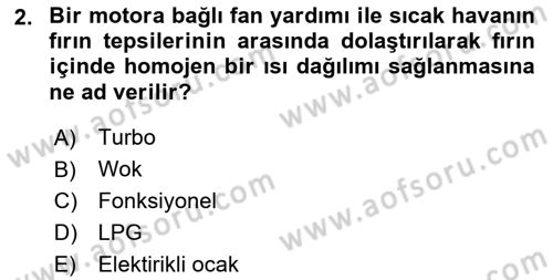 Ev Teknolojisi Dersi 2018 - 2019 Yılı Yaz Okulu Sınav Soruları 2. Soru
