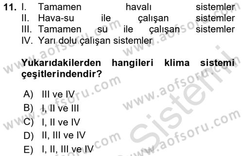 Ev Teknolojisi Dersi 2023 - 2024 Yılı (Vize) Ara Sınav Soruları 11. Soru