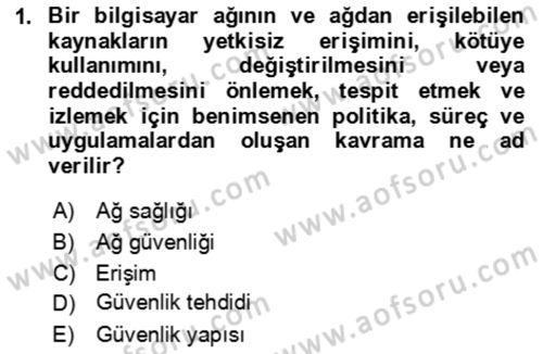 Ev Teknolojisi Dersi 2023 - 2024 Yılı (Final) Dönem Sonu Sınav Soruları 1. Soru