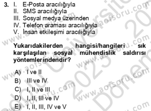 Ev Teknolojisi Dersi 2023 - 2024 Yılı (Final) Dönem Sonu Sınav Soruları 3. Soru