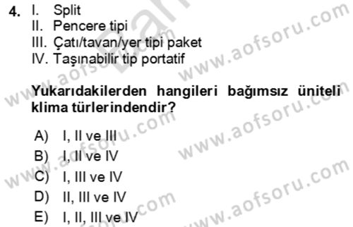 Ev Teknolojisi Dersi 2023 - 2024 Yılı (Final) Dönem Sonu Sınav Soruları 4. Soru