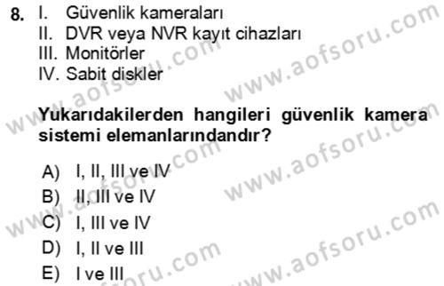 Ev Teknolojisi Dersi 2023 - 2024 Yılı (Final) Dönem Sonu Sınav Soruları 8. Soru
