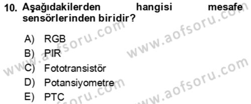 Ev Teknolojisi Dersi 2023 - 2024 Yılı Yaz Okulu Sınav Soruları 10. Soru