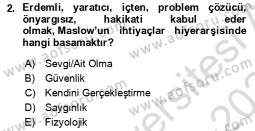 Ev Teknolojisi Dersi 2023 - 2024 Yılı Yaz Okulu Sınav Soruları 2. Soru