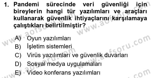Ev Teknolojisi Dersi 2024 - 2025 Yılı (Vize) Ara Sınav Soruları 1. Soru