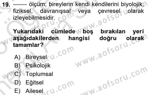 Ev Teknolojisi Dersi 2024 - 2025 Yılı (Vize) Ara Sınav Soruları 19. Soru