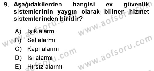 Ev Teknolojisi Dersi 2024 - 2025 Yılı (Final) Dönem Sonu Sınav Soruları 9. Soru