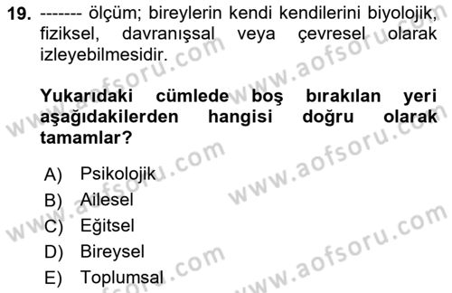 Ev Teknolojisi Dersi 2025 - 2026 Yılı (Vize) Ara Sınav Soruları 19. Soru