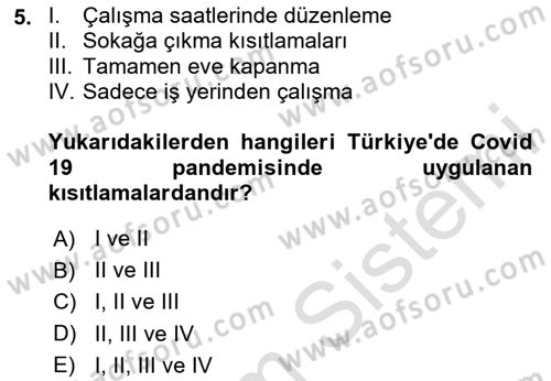 Ev Teknolojisi Dersi 2025 - 2026 Yılı (Vize) Ara Sınav Soruları 5. Soru