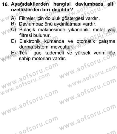 İş Etüdü Dersi 2012 - 2013 Yılı (Vize) Ara Sınav Soruları 16. Soru