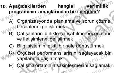 İş Etüdü Dersi 2013 - 2014 Yılı (Vize) Ara Sınav Soruları 10. Soru