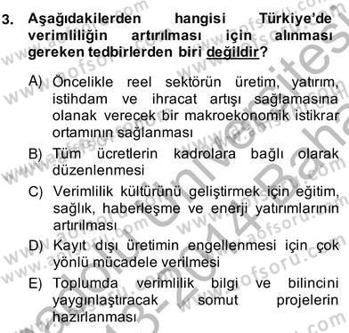 İş Etüdü Dersi 2013 - 2014 Yılı (Vize) Ara Sınav Soruları 3. Soru