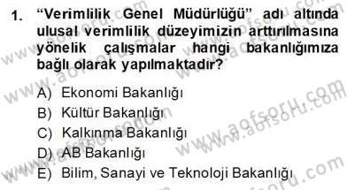 İş Etüdü Dersi 2013 - 2014 Yılı (Final) Dönem Sonu Sınav Soruları 1. Soru