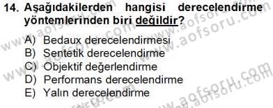 İş Etüdü Dersi 2013 - 2014 Yılı Tek Ders Sınav Soruları 14. Soru