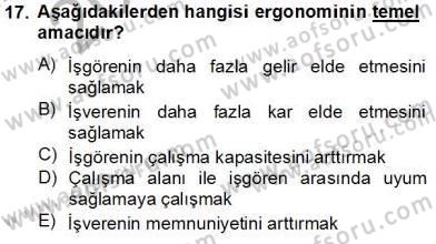 İş Etüdü Dersi 2013 - 2014 Yılı Tek Ders Sınav Soruları 17. Soru