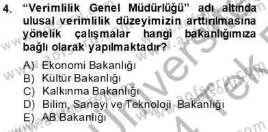 İş Etüdü Dersi 2013 - 2014 Yılı Tek Ders Sınav Soruları 4. Soru