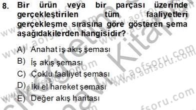 İş Etüdü Dersi 2013 - 2014 Yılı Tek Ders Sınav Soruları 8. Soru