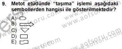 İş Etüdü Dersi 2013 - 2014 Yılı Tek Ders Sınav Soruları 9. Soru