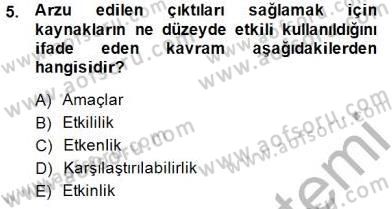 İş Etüdü Dersi 2014 - 2015 Yılı (Vize) Ara Sınav Soruları 5. Soru
