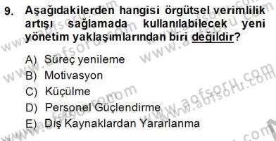 İş Etüdü Dersi 2014 - 2015 Yılı (Vize) Ara Sınav Soruları 9. Soru