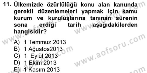 Konut Seçimi ve Düzenlenmesi Dersi 2012 - 2013 Yılı (Final) Dönem Sonu Sınav Soruları 11. Soru