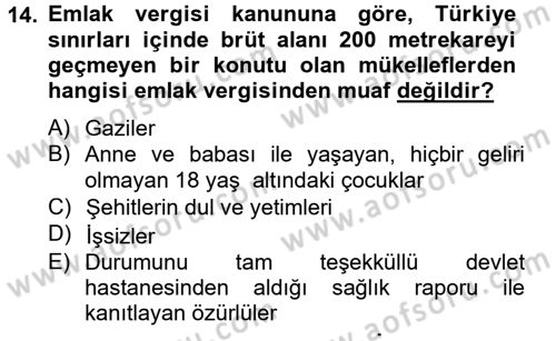 Konut Seçimi ve Düzenlenmesi Dersi 2012 - 2013 Yılı (Final) Dönem Sonu Sınav Soruları 14. Soru