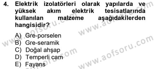 Konut Seçimi ve Düzenlenmesi Dersi 2012 - 2013 Yılı (Final) Dönem Sonu Sınav Soruları 4. Soru