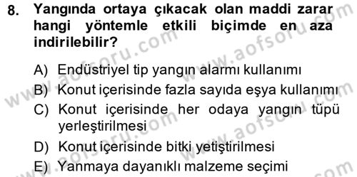 Konut Seçimi ve Düzenlenmesi Dersi 2013 - 2014 Yılı (Vize) Ara Sınav Soruları 8. Soru