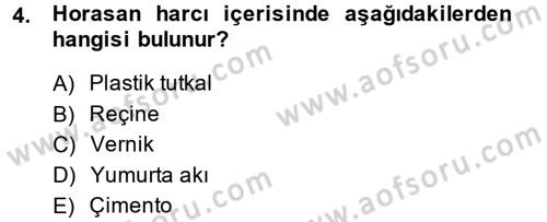 Konut Seçimi ve Düzenlenmesi Dersi 2013 - 2014 Yılı (Final) Dönem Sonu Sınav Soruları 4. Soru