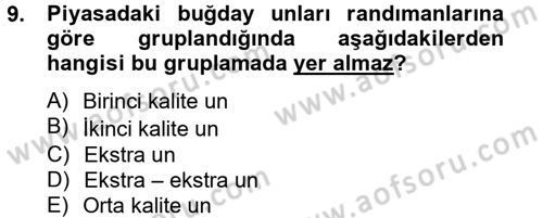 Genel Beslenme Dersi 2012 - 2013 Yılı (Vize) Ara Sınavı 9. Soru