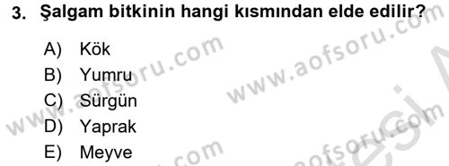 Genel Beslenme Dersi 2015 - 2016 Yılı (Final) Dönem Sonu Sınav Soruları 3. Soru