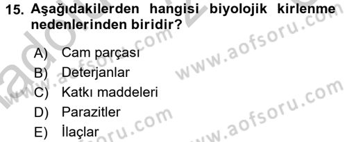 Genel Beslenme Dersi 2016 - 2017 Yılı 3 Ders Sınav Soruları 15. Soru