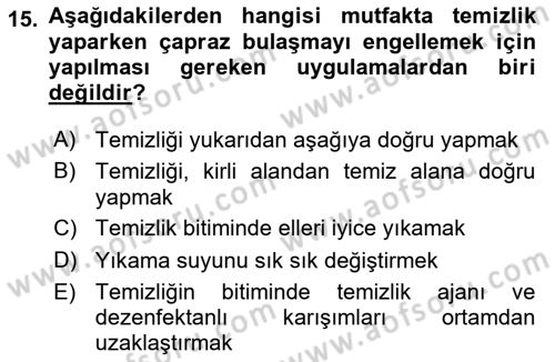 Genel Beslenme Dersi 2021 - 2022 Yılı (Final) Dönem Sonu Sınav Soruları 15. Soru