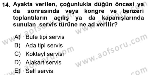 Genel Beslenme Dersi 2022 - 2023 Yılı Yaz Okulu Sınav Soruları 14. Soru