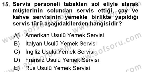 Genel Beslenme Dersi 2022 - 2023 Yılı Yaz Okulu Sınav Soruları 15. Soru