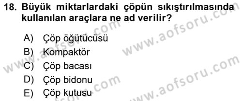 Genel Beslenme Dersi 2022 - 2023 Yılı Yaz Okulu Sınav Soruları 18. Soru