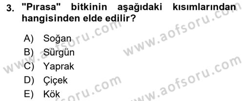 Genel Beslenme Dersi 2022 - 2023 Yılı Yaz Okulu Sınav Soruları 3. Soru