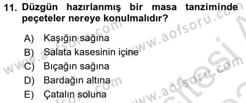 Genel Beslenme Dersi 2023 - 2024 Yılı (Final) Dönem Sonu Sınav Soruları 11. Soru