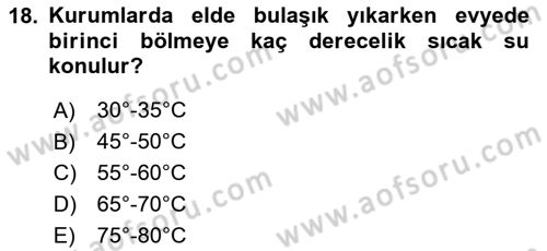 Genel Beslenme Dersi 2023 - 2024 Yılı (Final) Dönem Sonu Sınav Soruları 18. Soru