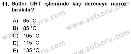 Genel Beslenme Dersi 2023 - 2024 Yılı Yaz Okulu Sınav Soruları 11. Soru