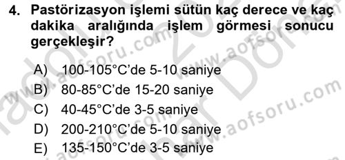 Genel Beslenme Dersi 2024 - 2025 Yılı (Final) Dönem Sonu Sınav Soruları 4. Soru