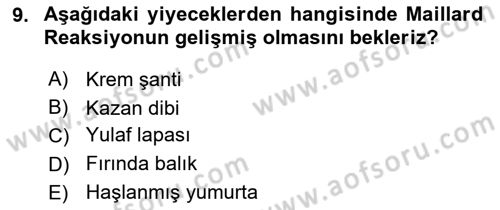 Genel Beslenme Dersi 2024 - 2025 Yılı (Final) Dönem Sonu Sınav Soruları 9. Soru