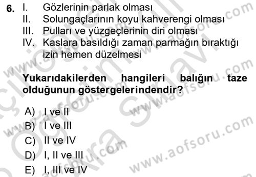 Genel Beslenme Dersi 2025 - 2026 Yılı (Vize) Ara Sınav Soruları 6. Soru