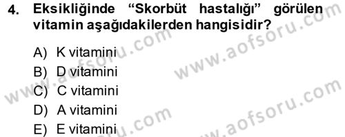 Çocuk ve Ergen Bakımı Dersi 2013 - 2014 Yılı (Final) Dönem Sonu Sınav Soruları 4. Soru